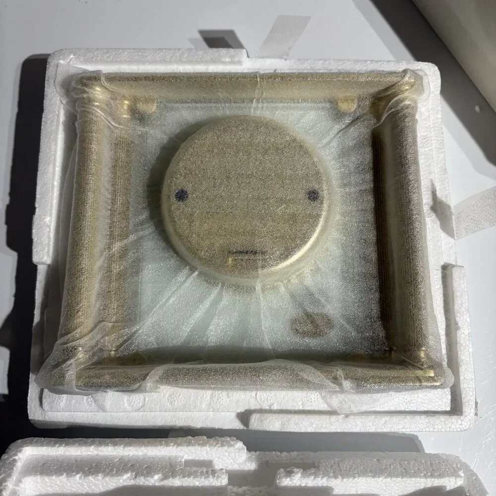 Howard Miller 613-627 Athens Solid Brass and Beveled Glass Table Clock NEW